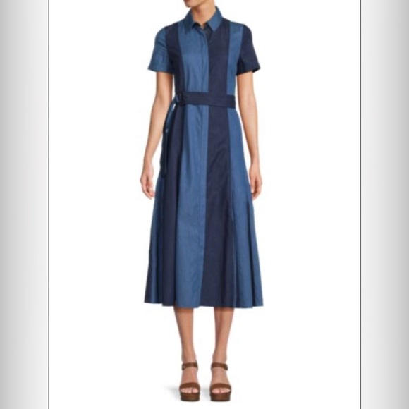 AKRIS PUNTO
Striped Denim Midaxi A Line Dress - Picture 1 of 7
